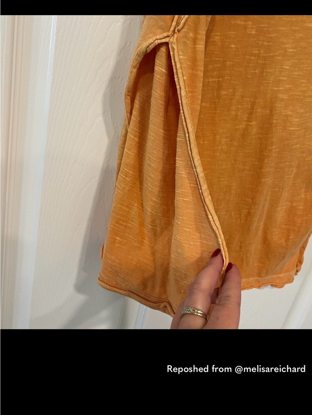 We The Free Orange Slub Knit Tank Top - Picture 3 of 7